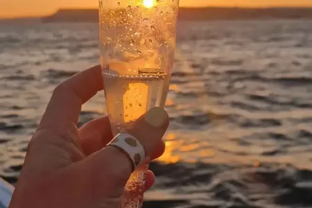 Tuk tuk sunset with prosecco